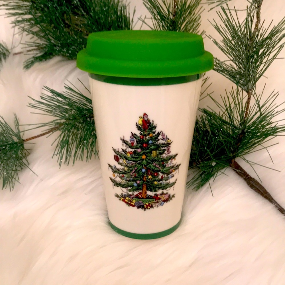⭐️ Spode Christmas Tree Travel Mug